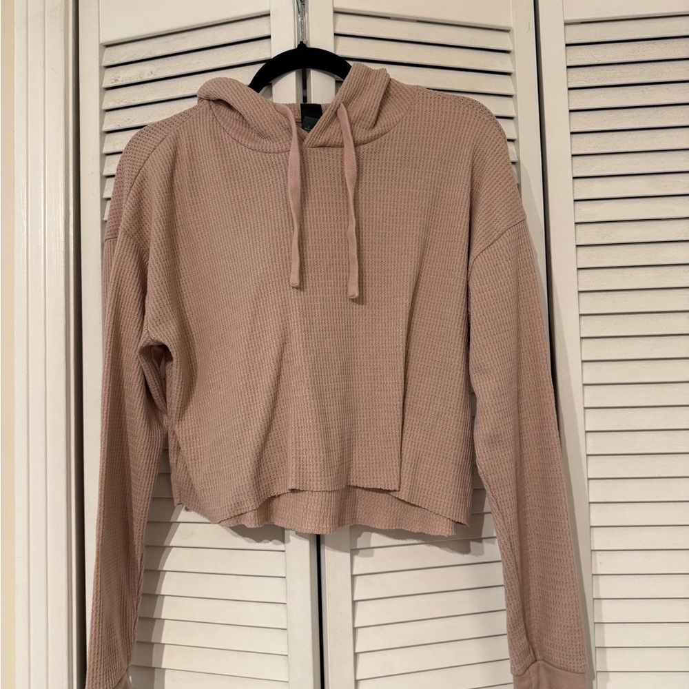 Wild Fable Women's Cropped Hoodie in Taupe (Size S)